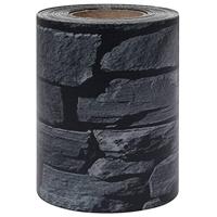 VidaXL Tuinscherm steen-look 35x0,19 m pvc grijs - thumbnail