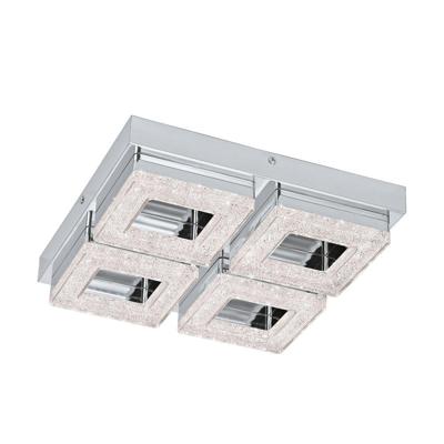 Eglo Led plafondlampFradelo 3000K - 4x4w - 28cm chroom met kristal - 95657