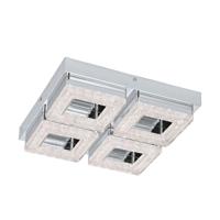 Eglo Led plafondlampFradelo 3000K - 4x4w - 28cm chroom met kristal - 95657 - thumbnail