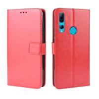 Retro Crazy Horse textuur horizontale Flip lederen case voor Huawei Y9 Prime (2019) met houder & kaartsleuven & fotolijstjes (rood) - thumbnail