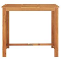 7-delige Tuinbarset massief acaciahout en poly rattan zwart - thumbnail