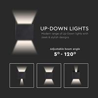V-TAC VT-759-B-N 217078 LED-buitenlamp (wand) Energielabel: E (A - G) 5 W LED Zwart - thumbnail