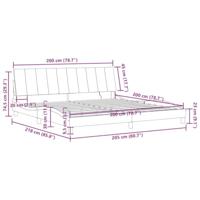 Bedframe met LED-verlichting fluweel roze 200x200 cm - thumbnail