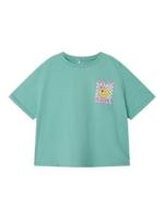 Name it zomer t-shirt meisjes - turquoise - box fit - NkfKailamos - thumbnail
