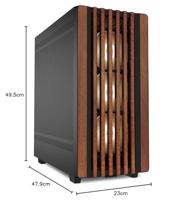 Sharkoon REBEL C70M RGB Full Tower Zwart, Hout - thumbnail
