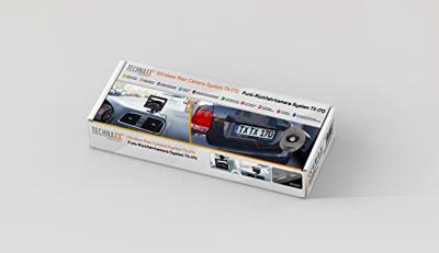Technaxx TX-170 Draadloos achteruitrijcamerasysteem Automatische dag/nachtomschakeling, Parkeersensoren, Kantelbaar, Extra IR-verlichting Nummerplaathouder,