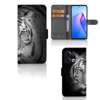 OPPO Reno8 Pro | Telefoonhoesje | Met pasjeshouder | Tijger - thumbnail