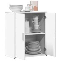 Dressoir 60x31x70 cm bewerkt hout wit - thumbnail