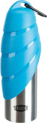 TRIXIE DRINKFLES RVS MET PLASTIC DRINKBAKJE ASSORTI 750 ML TRIXIE DRINKFLES RVS MET PLASTIC DRINKBAKJE ASSORTI 750 ML