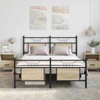 Bedframe zonder matras hout sonoma eikenkleurig 140x190 cm - thumbnail