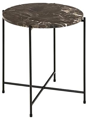 Bendt Bijzettafel 'Carolien' Bruin Marmer, Ø42cm Bendt Bijzettafel 'Carolien' Bruin Marmer, Ø42cm