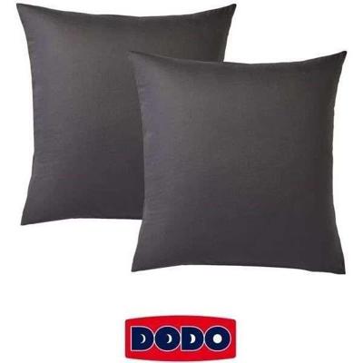 Set van 2 Dodo Square Pillowcases - 65x65 cm - wit - gemaakt in Frankrijk