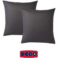 Set van 2 Dodo Square Pillowcases - 65x65 cm - wit - gemaakt in Frankrijk - thumbnail