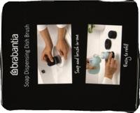 Brabantia afwasborstel met zeepreservoir dark grey - thumbnail