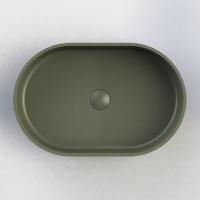 Opbouw Waskom Arcqua Case Ovaal 55x36 cm Mat Groen - thumbnail