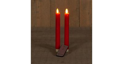 LED Dinerkaars Wax 23cm Rood 2st