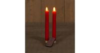 LED Dinerkaars Wax 23cm Rood 2st - thumbnail