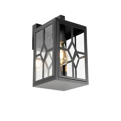 QAZQA Klassieke buiten wandlamp zwart IP44 - Dover