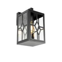 QAZQA Klassieke buiten wandlamp zwart IP44 - Dover - thumbnail