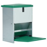VidaXL Pluimveevoerbak automatisch met pedaal 12 kg - thumbnail