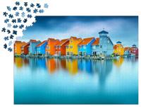 Houses on Water - Groningen Nederland Puzzel 1000 Stukjes - thumbnail