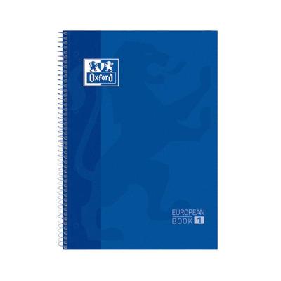 Oxford School Classic Europeanbook spiraalblok, ft A4+, 160 bladzijden, gelijnd, donkerblauw Oxford School Classic Europeanbook spiraalblok, ft A4+, 160 bladzijden, gelijnd, donkerblauw