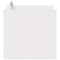 Tuinbank 79x60x62 cm massief grenenhout wit - thumbnail