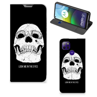Mobiel BookCase Motorola Moto G9 Power Skull Eyes - thumbnail