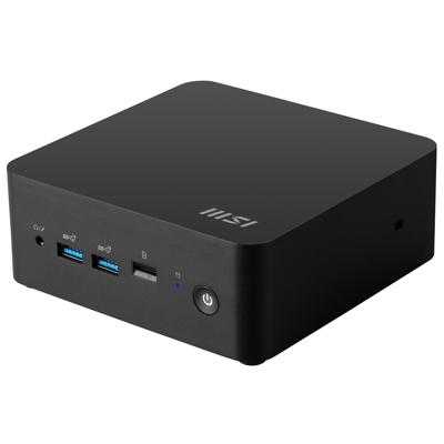 MSI Cubi NUC Barebone Desktop, Intel Core 3-100U, 2x DDR5-slot (tot 64 GB), TPM 2.0, WiFi 6E, 3 jaar vroegtijdige vervanging (1MG-009BUS)