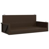 Schommelbank 119x56x48 cm poly rattan bruin - thumbnail