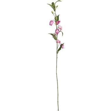 Kunstbloem Sandersonia Spray - roze - 95 cm - Leen Bakker