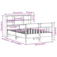 Bedframe zonder matras massief grenenhout 140x200 cm - thumbnail