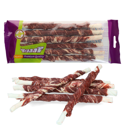 Braaaf Rawhide Twister Lam & Vis (6 st.) - 21 cm Braaaf Rawhide Twister Lam & Vis (6 st.) - 21 cm
