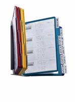 Durable Wandhouder voor bureaustandaard VARIO WALL 20 - 5512 Blauw, Geel, Groen, Rood DIN A4 Aantal meegeleverde displaypanels 20 - thumbnail