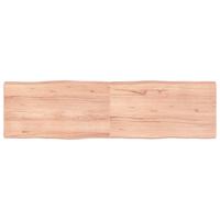 Tafelblad natuurlijke rand 180x50x(2-6)cm eikenhout lichtbruin - thumbnail
