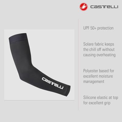 Castelli UPF 50 + Light arm 2 sleeves zwart uniesex L