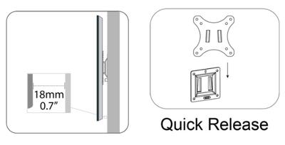 Digitus DA-90303-1 Monitor-wandbeugel Aantal monteerbare displays: 1 Display(s) 33,0 cm (13) - 81,3 cm (32) Zwart Vast