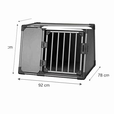 Trixie vervoersbox aluminium grafiet m 74x55x61 cm