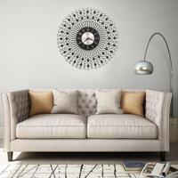 VidaXL Wandklok 43 cm metaal zwart - thumbnail