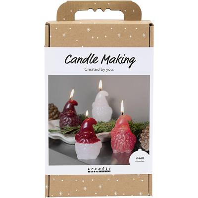 Creativ Company Hobbyset kaarsen maken, kerstman, mat transparant, rood, 1 doos