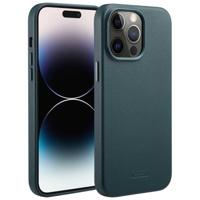 Accezz MagSafe Leather Backcover iPhone 14 Pro Max Telefoonhoesje Groen - thumbnail