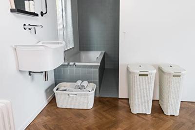 Curver Wasmand Gevlochten 45 Liter Creme