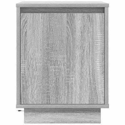 Nachtkastjes met led-verlichting 2 st 38x34x50 cm grijs sonoma
