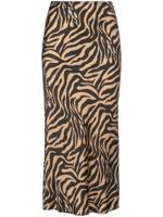 Andamane tiger-print midi skirt - Brown - thumbnail