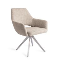 Jesper Home Eetkamerstoel 'Yanai' Turn Steel, Draaibaar, kleur Biscuit Beach - thumbnail