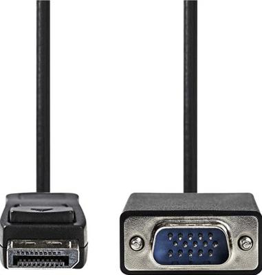 Nedis VGA-Kabel | DisplayPort Male | VGA Male | Vernikkeld | Maximale resolutie: 1080p | Rond | PVC | Zwart | Envelop 1.00 m 1.00 m
