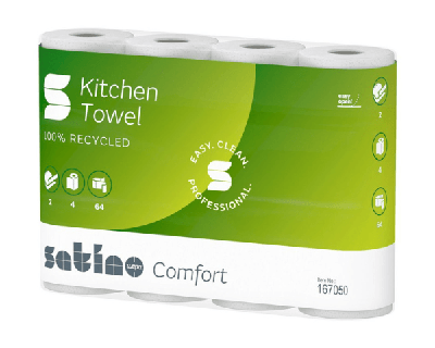 Satino comfort keukenrol 2 laags 64 vel (8x 4 rol)