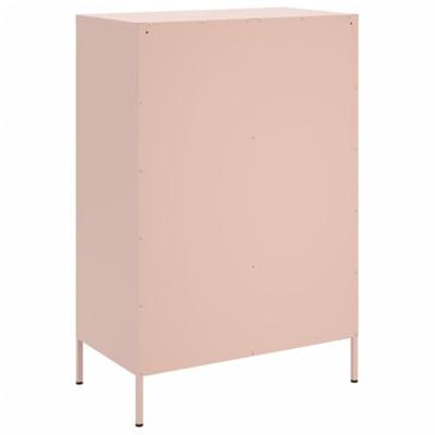 Hoge kast 68x39x101,5 cm staal roze