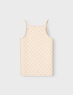 Name it 4-pak meisjes hemdjes - Buttercream - Multipack katoenen onderhemden kinderen - 164 - Top - Singlet - 164