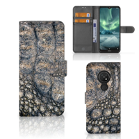 Nokia 7.2 | Nokia 6.2 Telefoonhoesje met Pasjes Krokodillenprint - thumbnail
